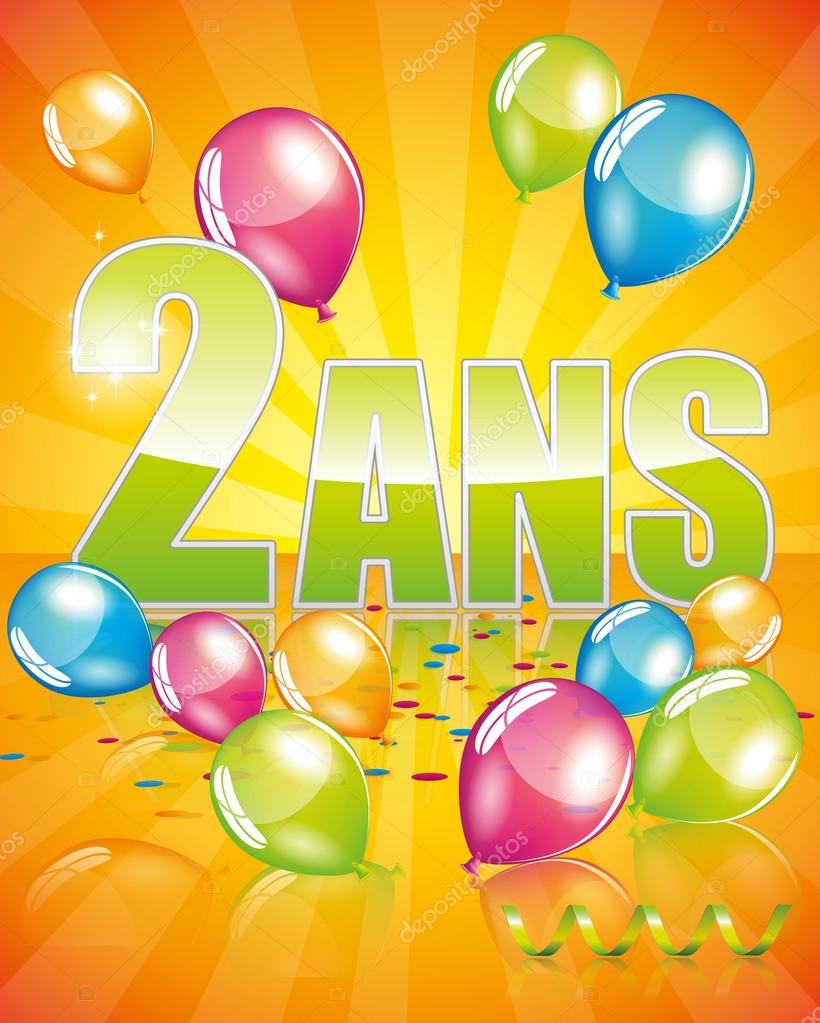 Carte Anniversaire Francaise 2 Ans Image Vectorielle Orkidia C Carte Anniversaire Francaise 2 Ans Image Vectorielle Orkidia C