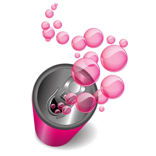 Pink can — Stock Vector