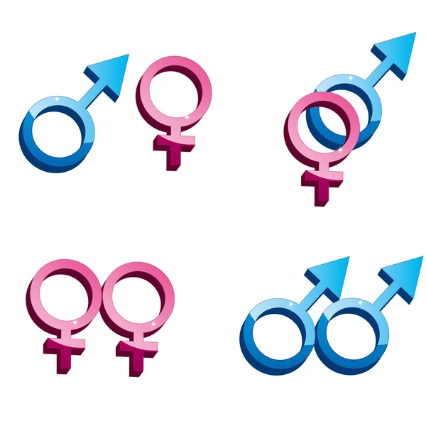 Simboli di genere — Vettoriale Stock