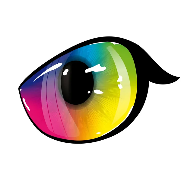 Lion rainbow eye — Stock Vector