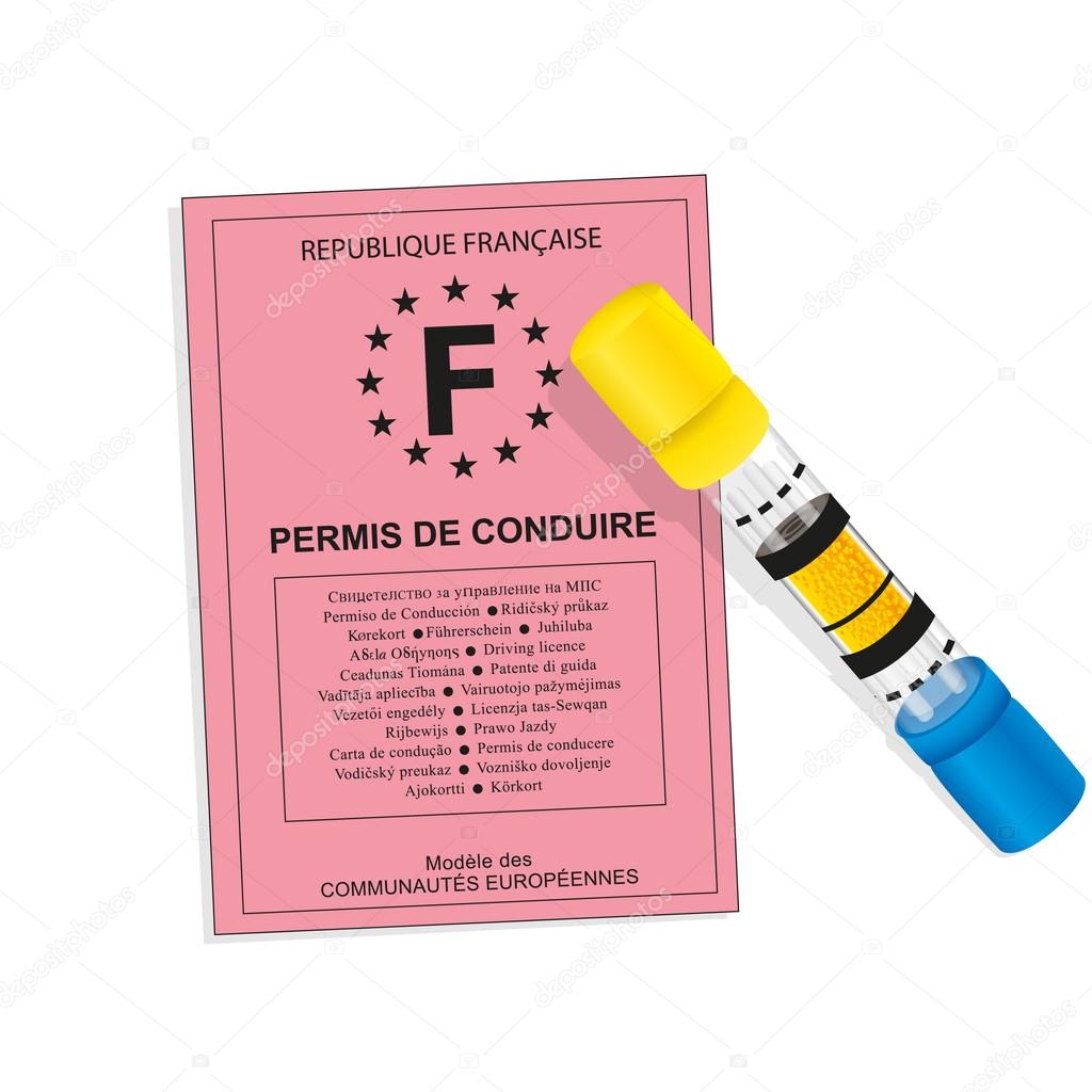 French drivers license and breathalyzer Stock Vector Image by ©Orkidia 83066746