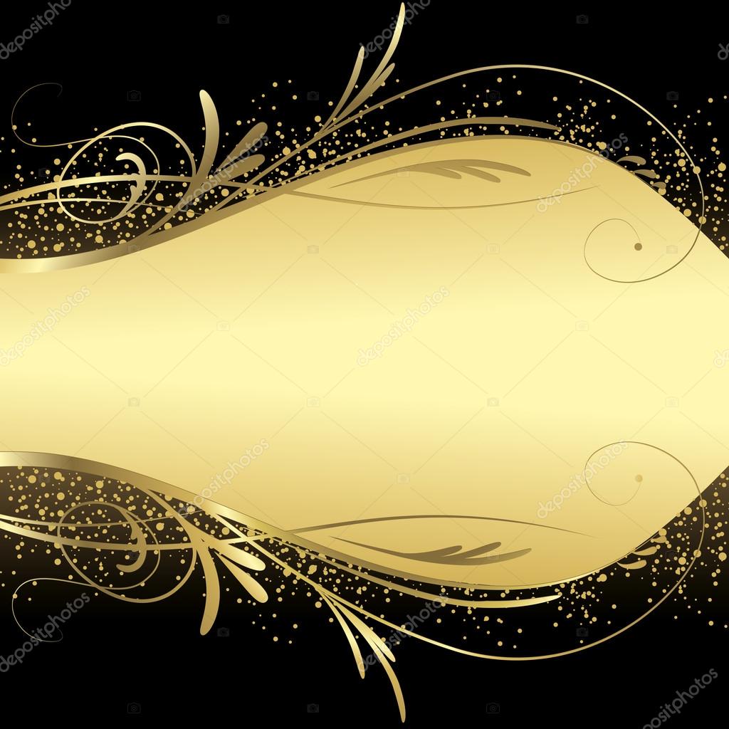 Black and gold glitter background — Stock Vector © Orkidia #83068852