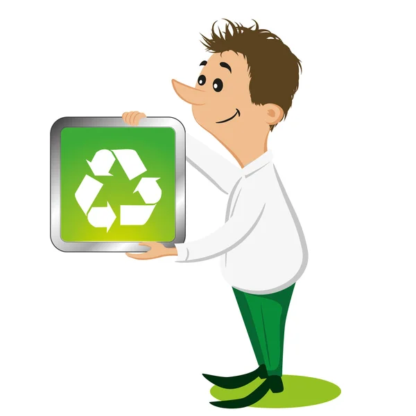 Recycling zakenman — Stockvector