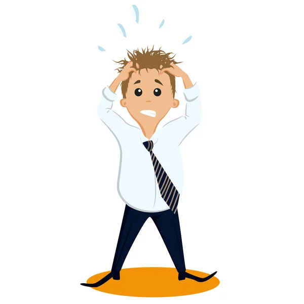 Homme d'affaires stressé — Image vectorielle