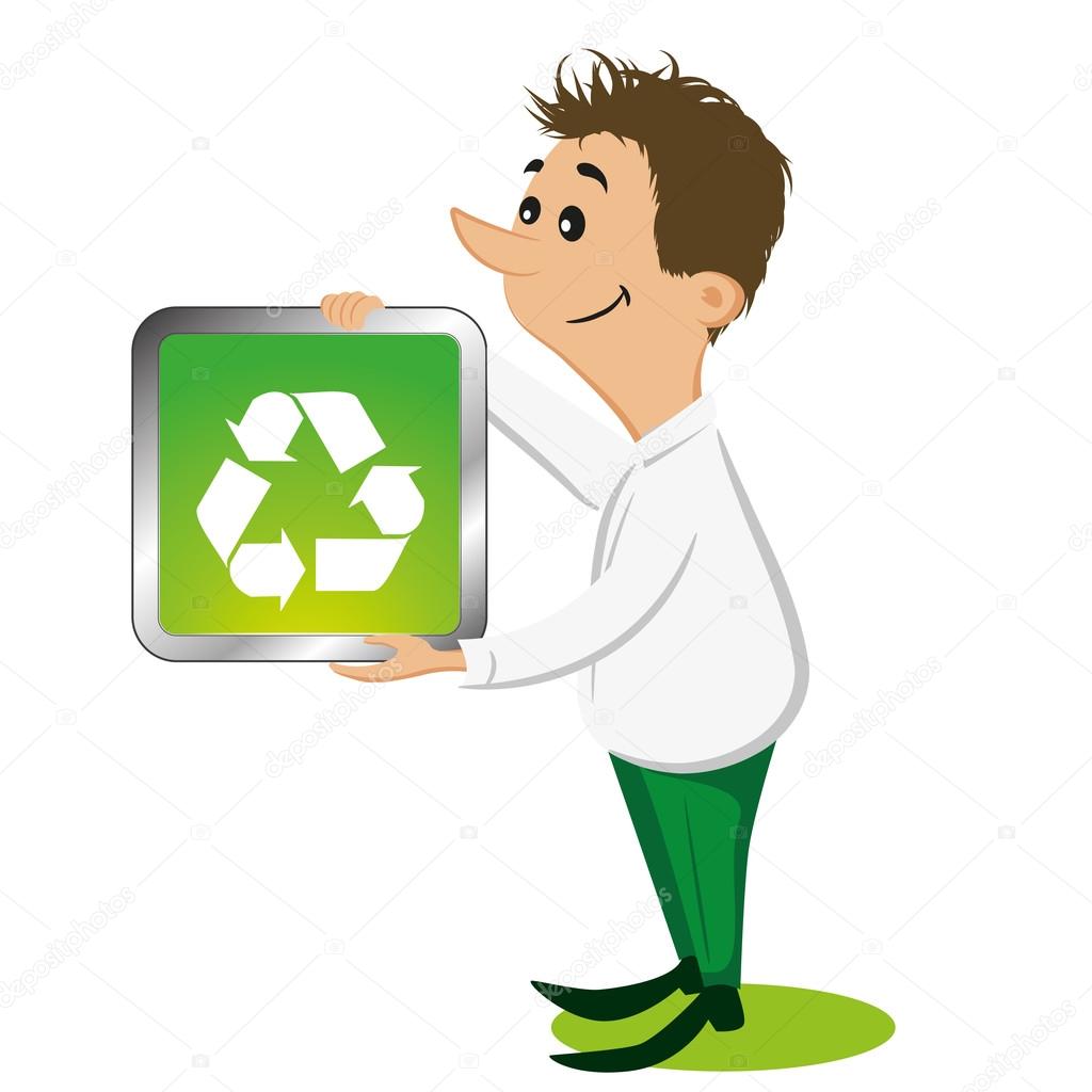 Recycling businessman