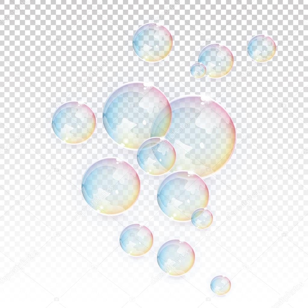 Vector transparent bubbles background