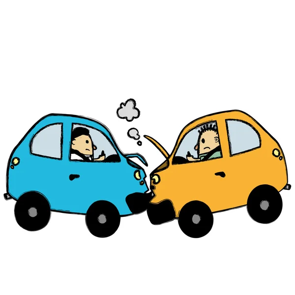 Car accident cartoon Stock Illustration