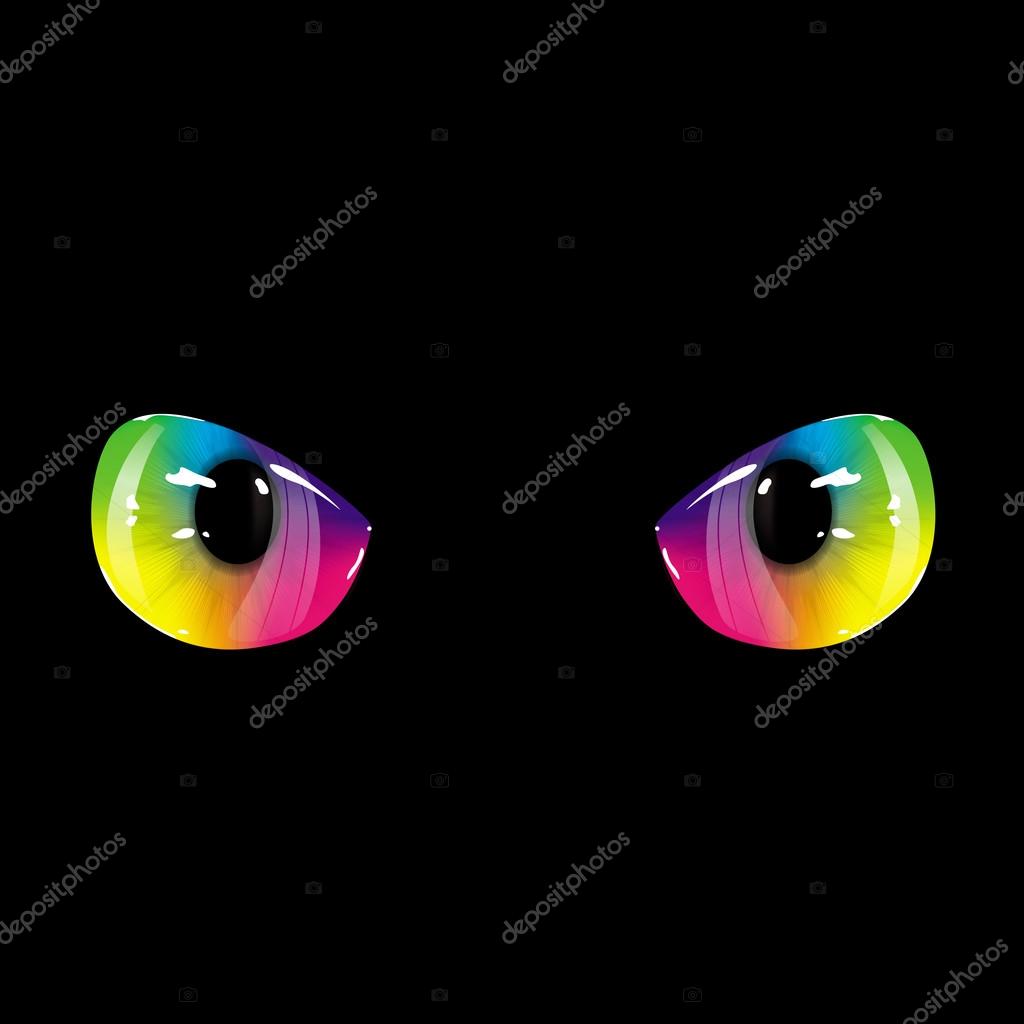 Black rainbow eyes