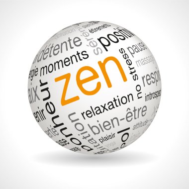 Anahtar kelimeler ile Fransız Zen Tema Küre