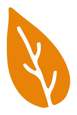 Sonbahar sade portakal yaprağı