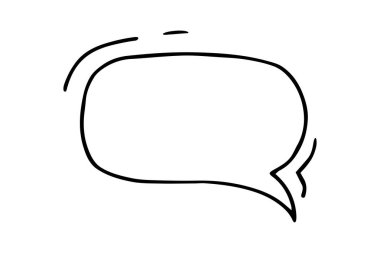 siyah çizgili el izole konuşma baloncuğu