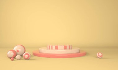 Göstermek için kaldırım, tasarım platformu, boş ürün. Üç Boyut.