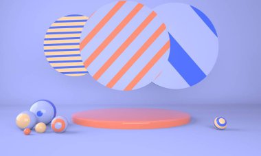 Göstermek için kaldırım, tasarım platformu, boş ürün. Üç Boyut.