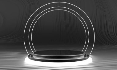 Göstermek için kaldırım, tasarım platformu, boş ürün. Üç Boyut.