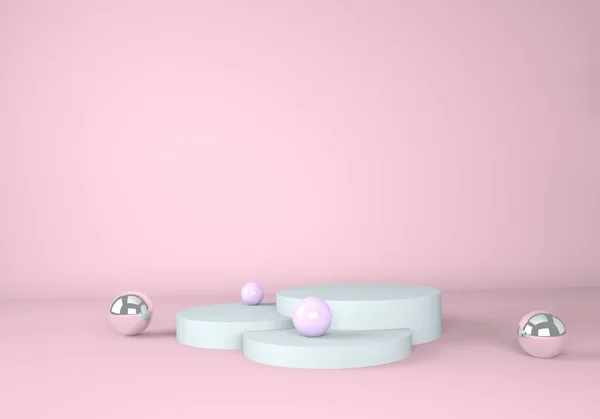 3d soyut arkaplan, sahne geometri şekilli podyum ürün görüntüleme için, 3d illüstrasyon.