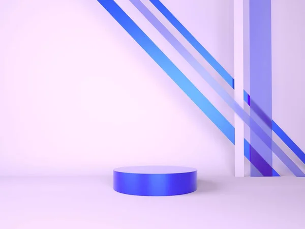Pastel arka plandaki ürün podyumu 3D. Soyut asgari geometri kavramı. Stüdyo platformu teması. Sergi ve iş tanıtım aşaması. 3d oluşturma.