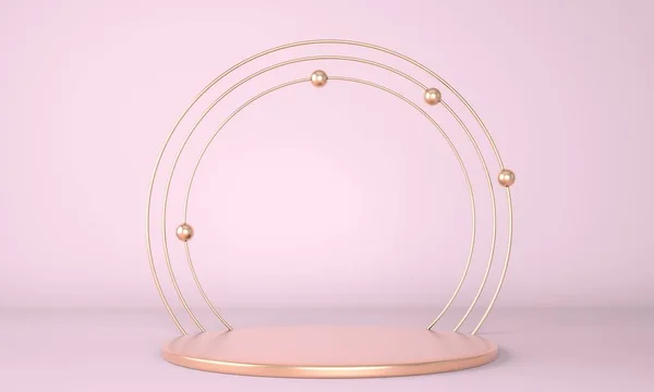 Product Podium Pastelachtergrond Abstract Minimaal Geometrisch Concept Studio Stand Platform — Stockfoto