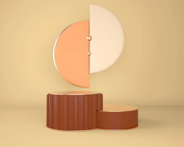 Ürünün Soyut Geometrik Şekilleri Minimal Modern Kavramlar Kaide Podyum Stand — Stok fotoğraf