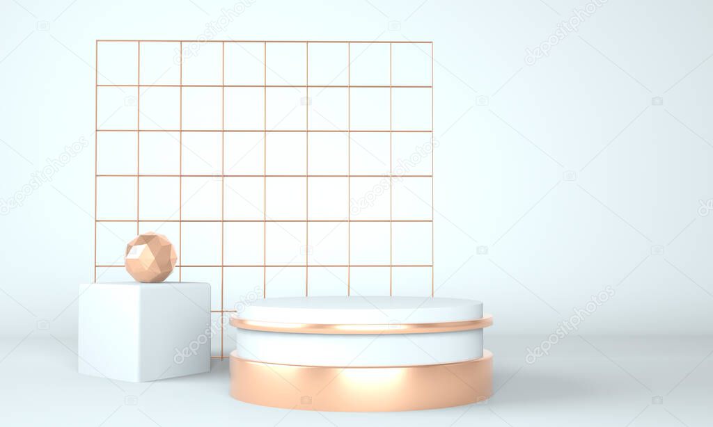 3d abstract background, mock up scene geometry shape podium for product display, 3d.