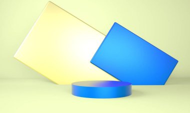 Göstermek için kaldırım, tasarım platformu, boş ürün. Üç Boyut.