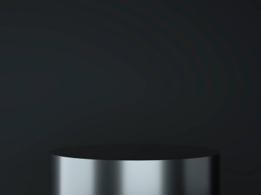 Boş ürün standı ve Siyah arka plan 33d.