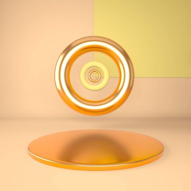 3d soyut arkaplan, sahne geometri şekil podyumu ürün görüntüleme için.