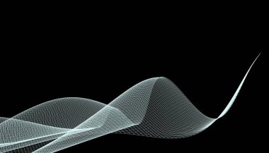 Soyut ağ dalga arkaplanı. Gelecekçi teknoloji tarzı. İş sunumları için zarif bir geçmiş. 3d oluşturma.