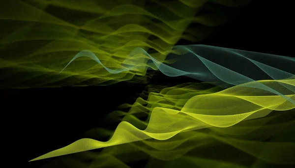 Abstract mesh wave background. Futuristic technology style. Elegant background for business presentations. 3d rendering.