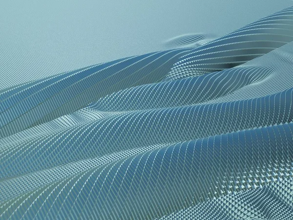 Abstract 3d mesh wave background. Futuristic technology style. Elegant background for business presentations. 3d illustration.