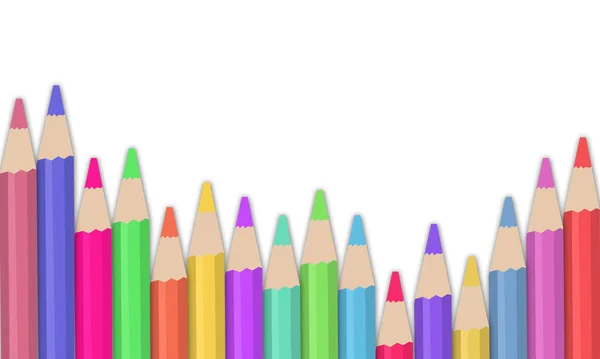 Farben Kugelschreiber Mit Weißem Hintergrund — Stockvektor