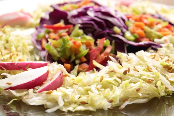 Mixed salad cut into julienne strips — Stock Photo, Image