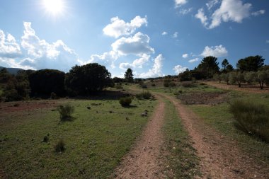 bulutlar, yeşil yatay.