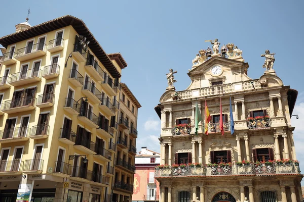 Pamplona Városháza tér — Stock Fotó