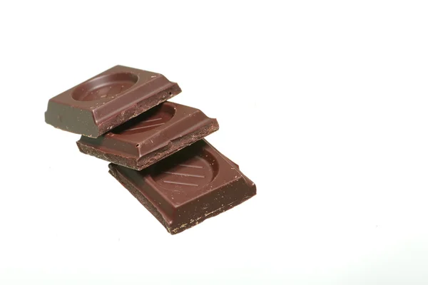 Oncia di cioccolato isolato — Foto Stock