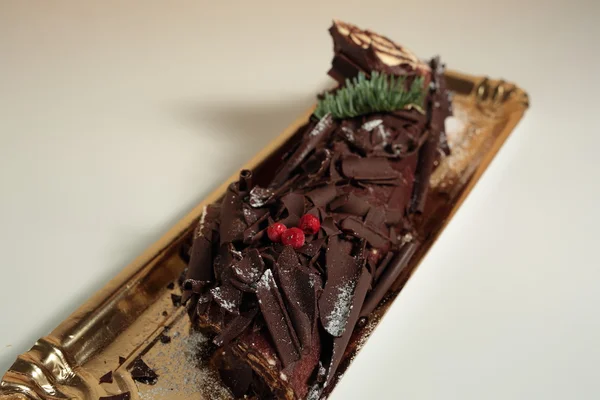 Sweet yule log — Stock Photo, Image