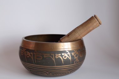 Tibet küçük metal kase