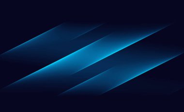 Arkaplan olarak parlak mavi neon köşegen çizgileri.