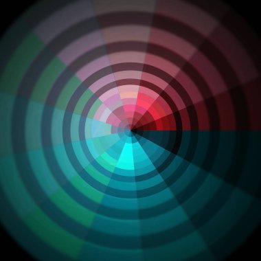 Radial dairesel soyut kareli mozaik bulanık.