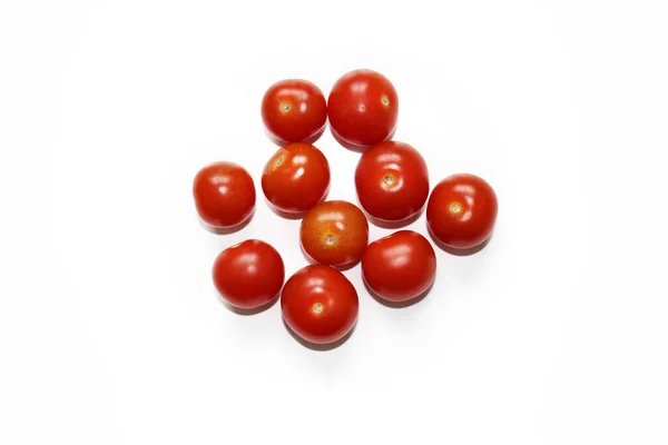 Little Cherry Tomatoes Isolated White Background — Stock Photo, Image