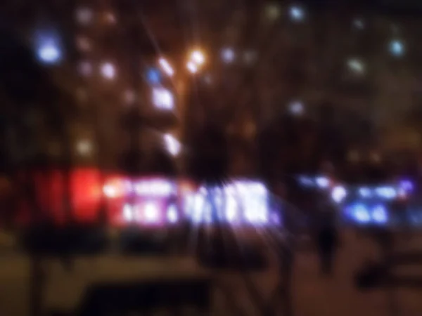 Blurred Image Night City Street Background — Stock Photo, Image