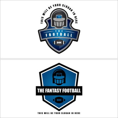 Amerikan futbolu rozet logosu tasarımı