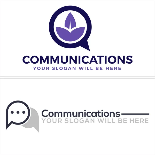 Design de logotipo de consultoria de logotipo de comunicação de fala — Vetor de Stock