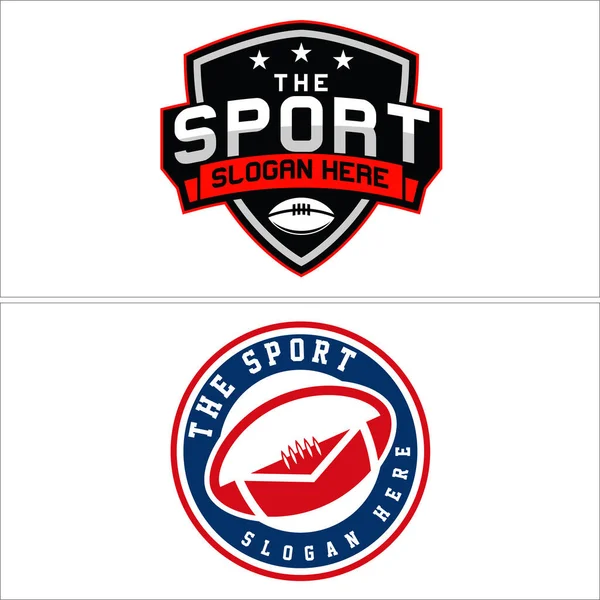 Logo de football américain design — Image vectorielle
