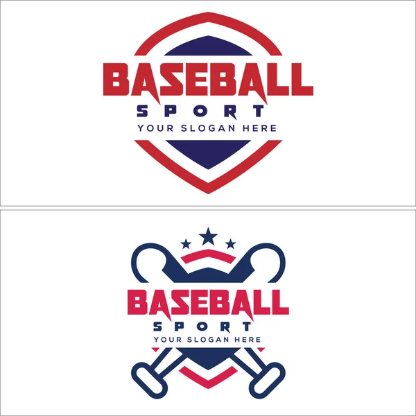 Diseño del logotipo de la insignia de béisbol — Vector de stock