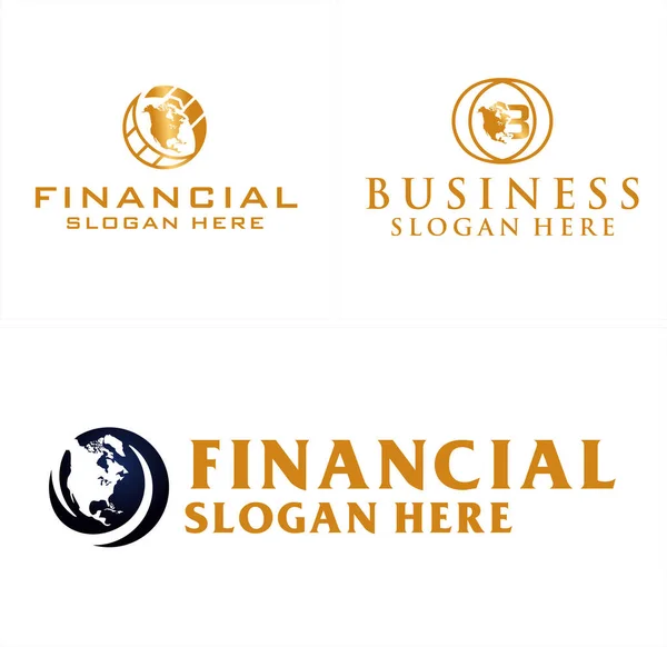Diseño del logotipo financiero de negocios — Vector de stock