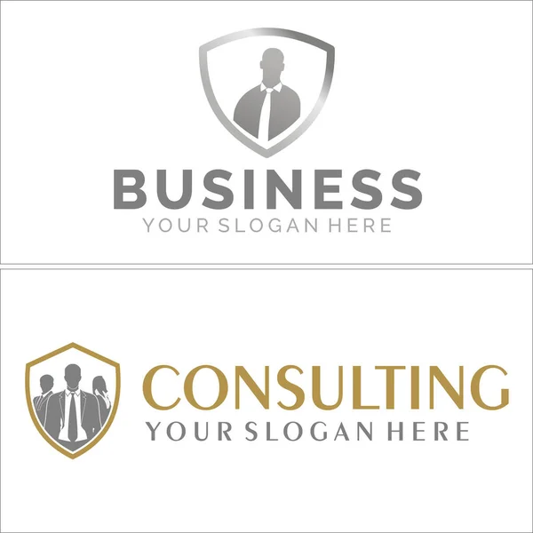 Business Consulting Führer Gruppe Logo Design — Stockvektor