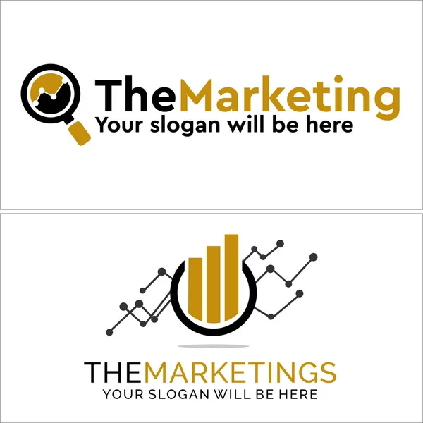 Análise estatística de marketing de design de logotipo do negócio — Vetor de Stock