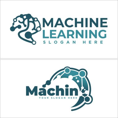 Beyin logosu olan teknoloji makinası