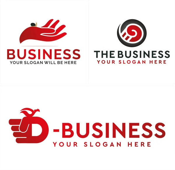 Hand snail letter D combination logo design business — Stock Vector