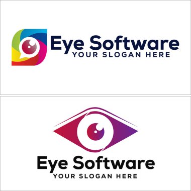 Göz merceği yazılım işi sosyal medya logosu tasarımı